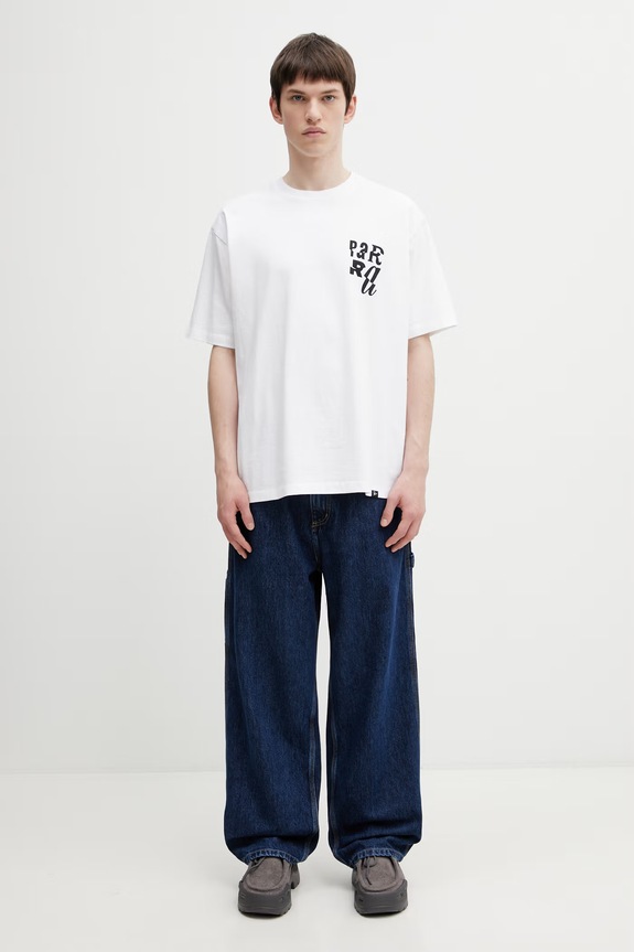 by Parra Why are you here t-shirt in cotone da uomo 55155 bianco