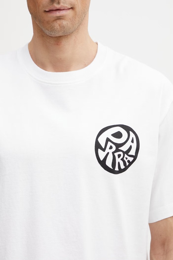 by Parra Play ball t-shirt βαμβακερός ανδρικός λευκό 55270