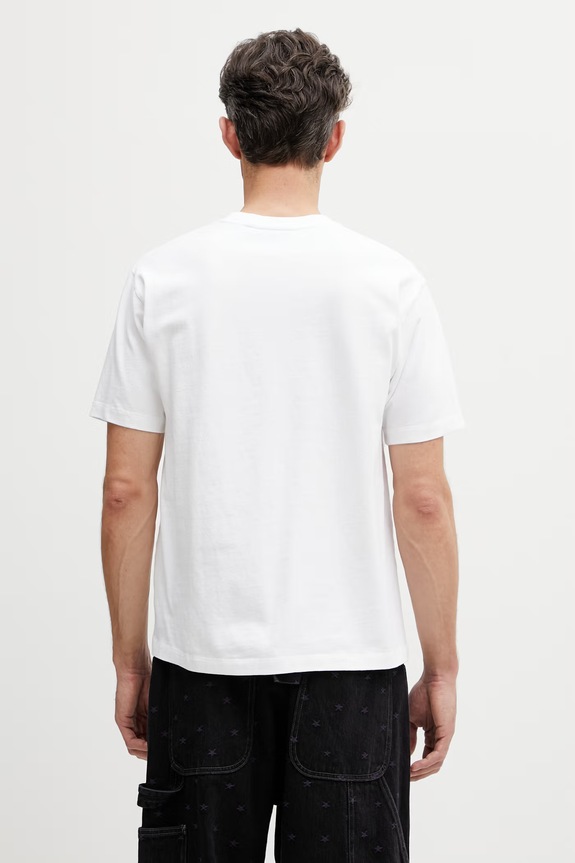 Ρούχα by Parra Ball to the face t-shirt ανδρικό βαμβακερό 55275 λευκό