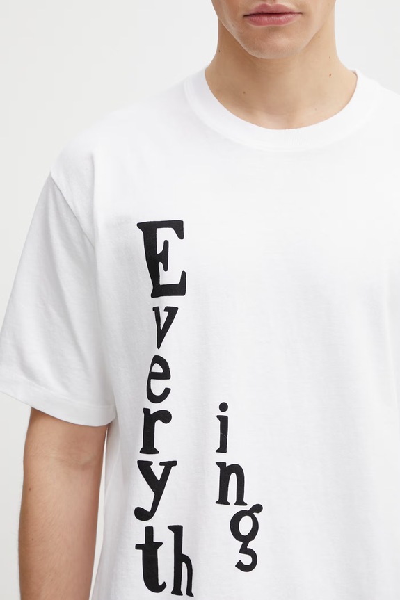 by Parra Everything тениска от памук мъжка бял 55280