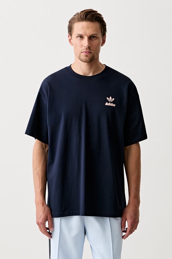 adidas Originals T-shirt męski bawełniany granatowy LE6030