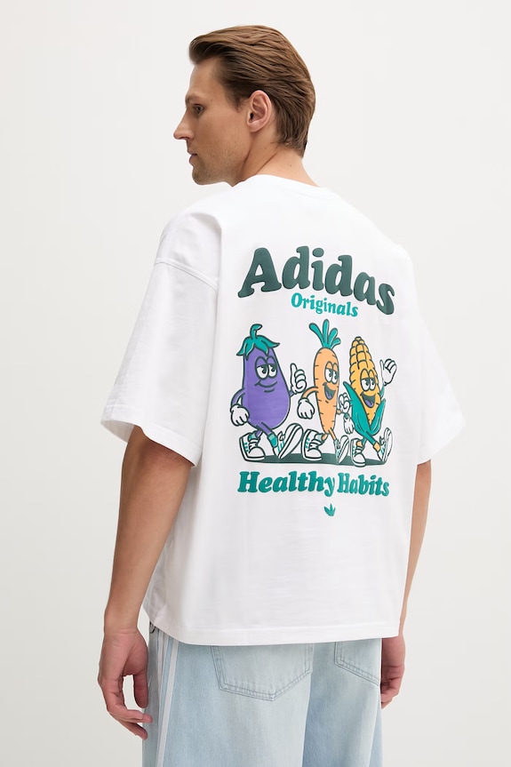 adidas Originals tričko pánske bavlnené Veggie biela LE6042