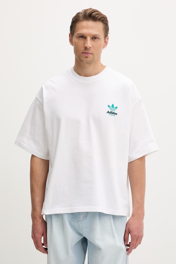 Oblečenie adidas Originals tričko pánske bavlnené Veggie LE6042 biela