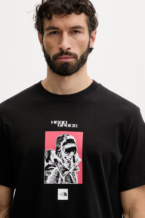 The North Face t-shirt męski bawełniany EXPLORER RELAXED czarny NF0A8G9MJK31