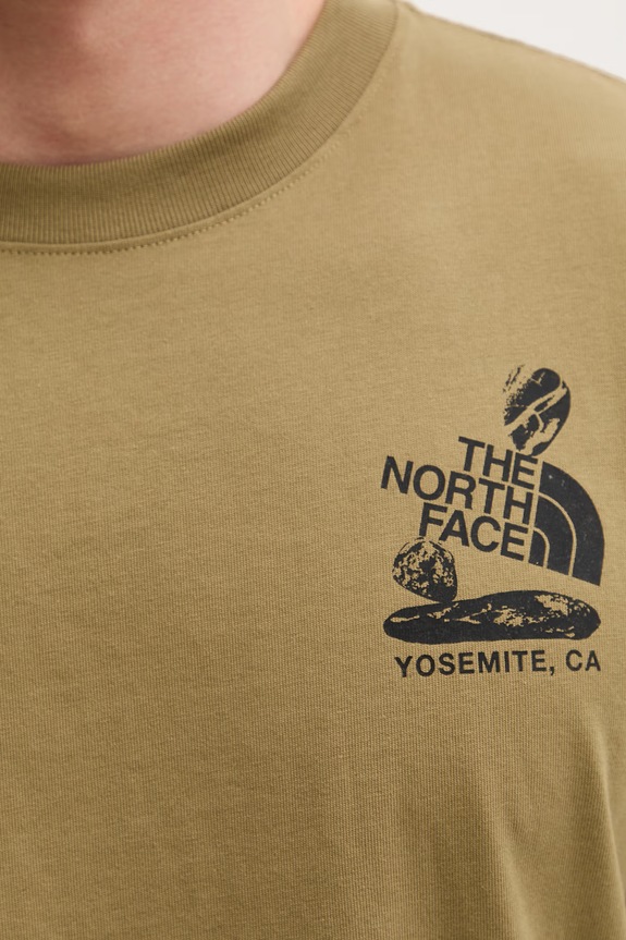 The North Face póló férfi pamut STONES RELAXED NF0A8G9R2EL1 zöld