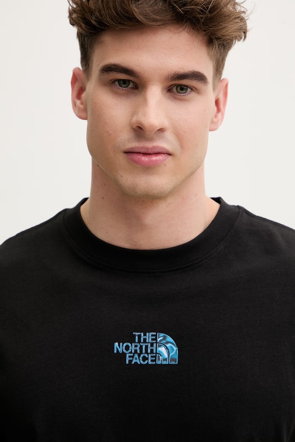 The North Face tričko pánske bavlnené LIQUID LOGO čierna NF0A8G9UJK31
