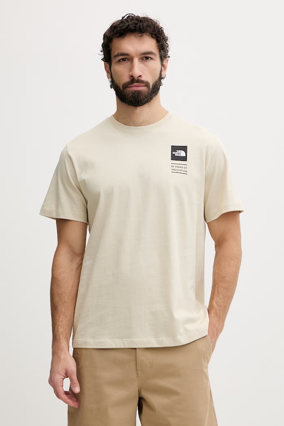 Oblečenie Pánske bavlnené tričko The North Face CELEBRATION NF0A8GASDOM1 béžová