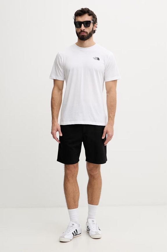 The North Face tričko pánske s bavlnou VERTICAL NF0A8GV1FN41 biela SS26