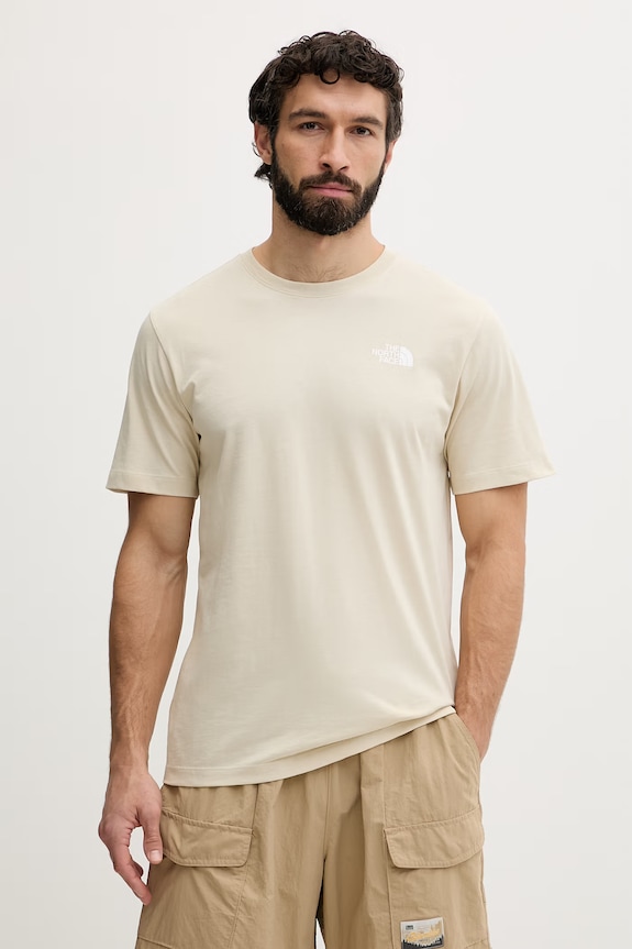 The North Face t-shirt Ανδρικό με βαμβάκι CELEBRATION μπεζ NF0A8GV2DOM1
