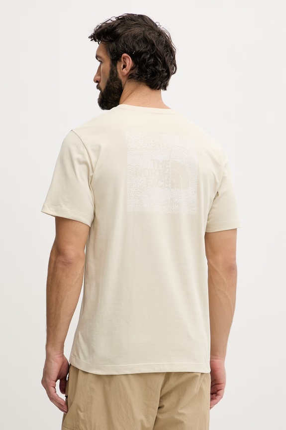 Ρούχα The North Face t-shirt Ανδρικό με βαμβάκι CELEBRATION NF0A8GV2DOM1 μπεζ