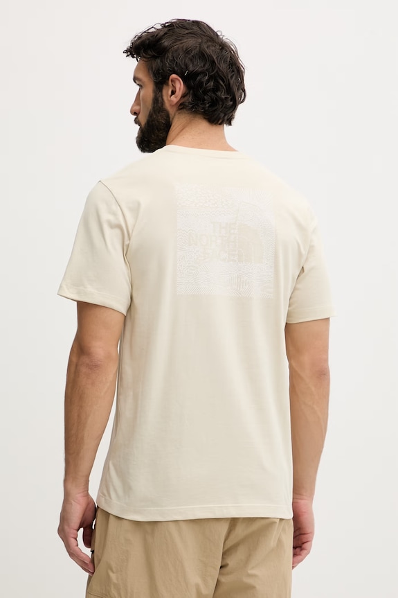 Ρούχα The North Face t-shirt Ανδρικό με βαμβάκι CELEBRATION NF0A8GV2DOM1 μπεζ