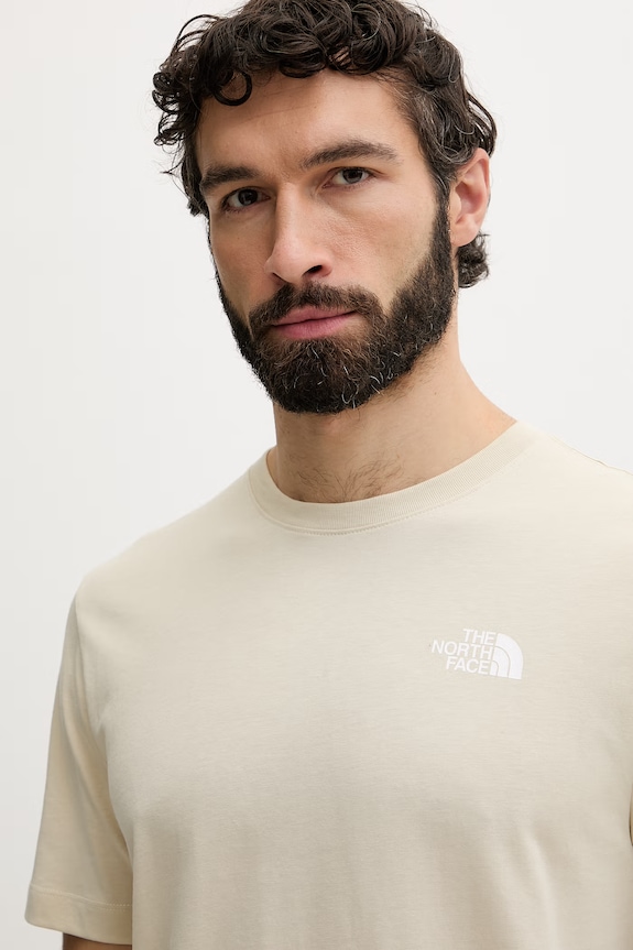 The North Face t-shirt Ανδρικό με βαμβάκι CELEBRATION μπεζ NF0A8GV2DOM1