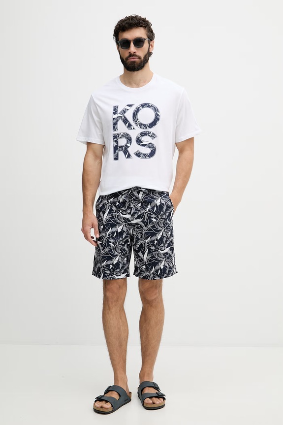 Michael Kors T-shirt męski bawełniany CS652ZDFV4 biały SS26