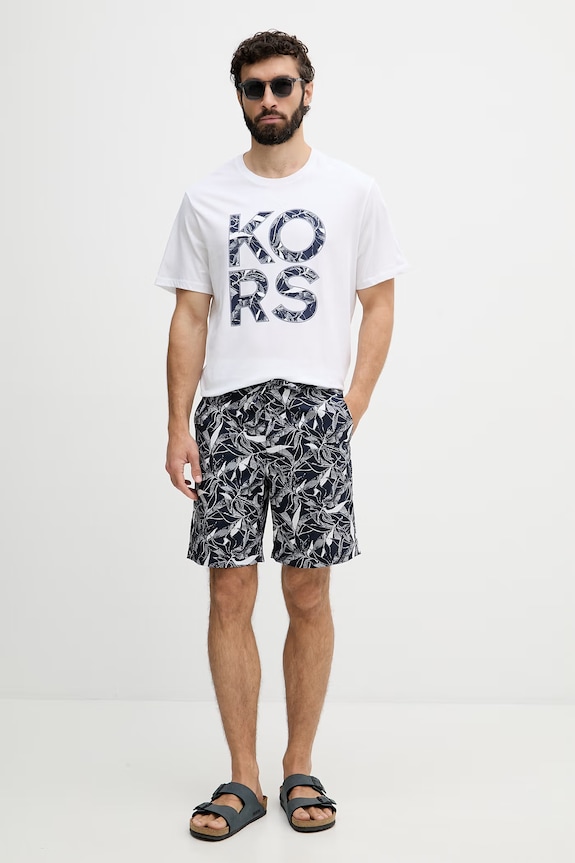 Michael Kors T-shirt męski bawełniany CS652ZDFV4 biały SS26