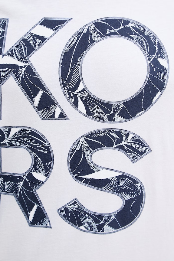 Michael Kors T-shirt męski bawełniany CS652ZDFV4 biały