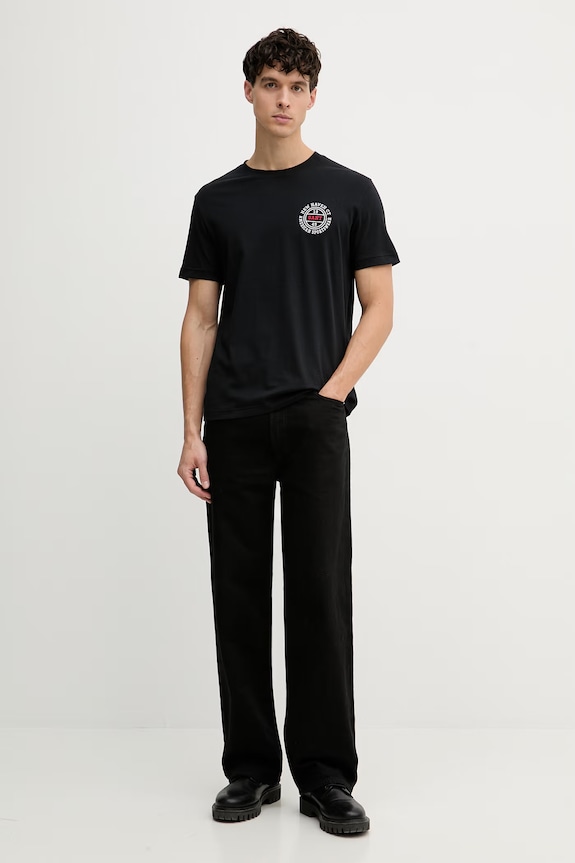 Gant t-shirt męski bawełniany 2003402 czarny SS26