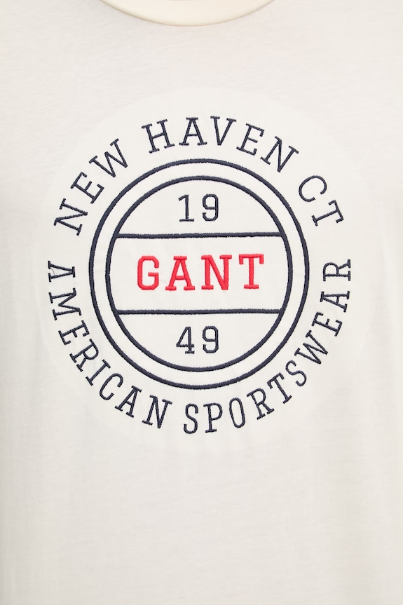 Gant t-shirt męski bawełniany 2003403 beżowy
