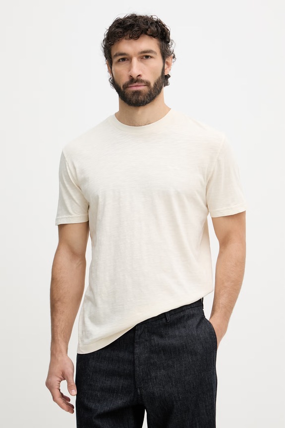 Gant t-shirt basic męski bawełniany beżowy 2003419