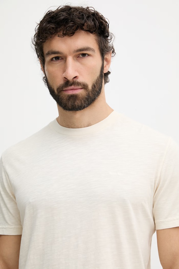 Gant t-shirt basic męski bawełniany beżowy 2003419