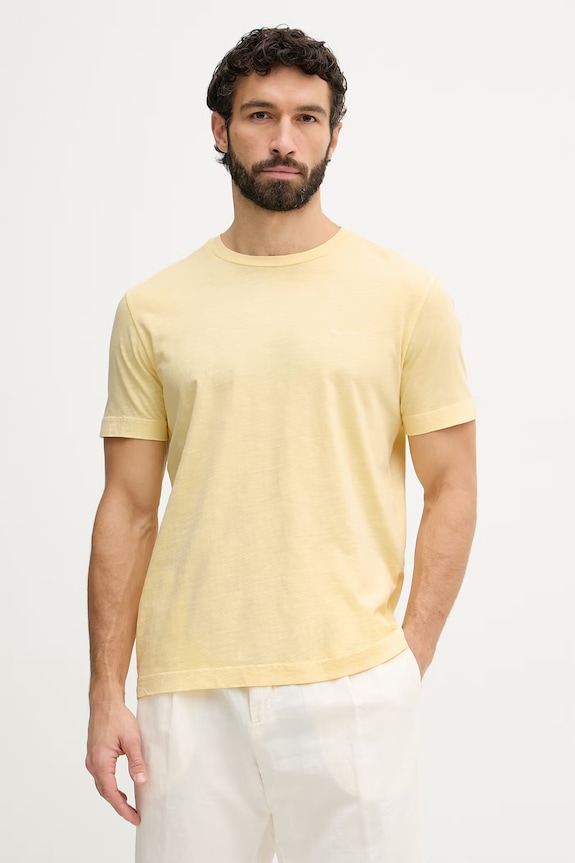 Gant Basic majica kratkih rukava za muškarce od pamuka zlatna 2003419