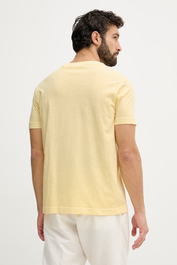 Дрехи Gant тениска basic мъжка памучна 2003419 жълт