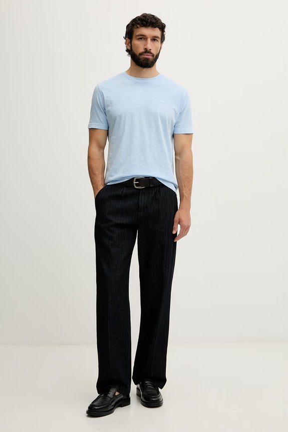Gant t-shirt basic męski bawełniany 2003419 niebieski SS26
