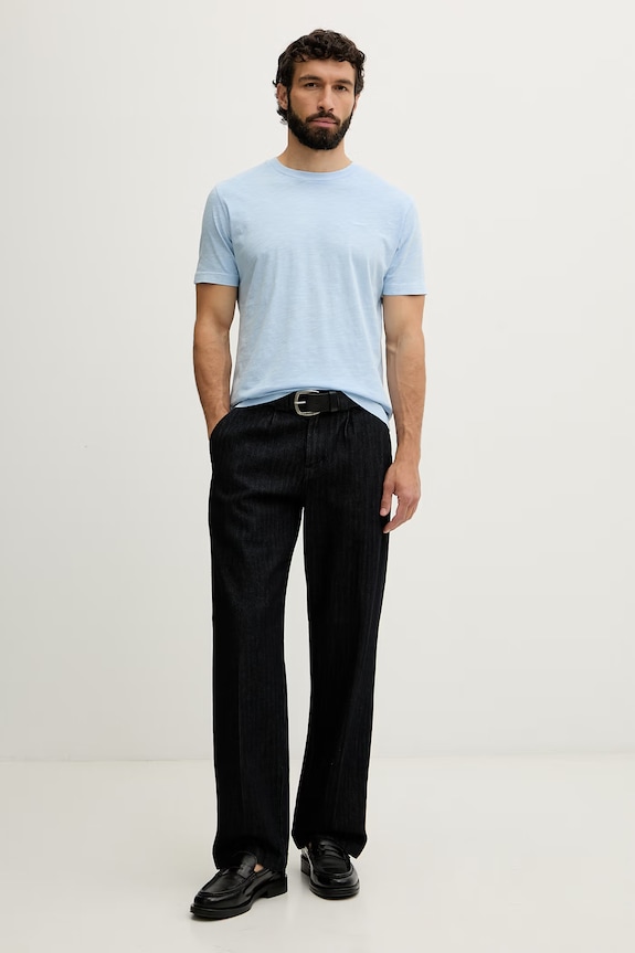 Gant t-shirt basic męski bawełniany 2003419 niebieski SS26