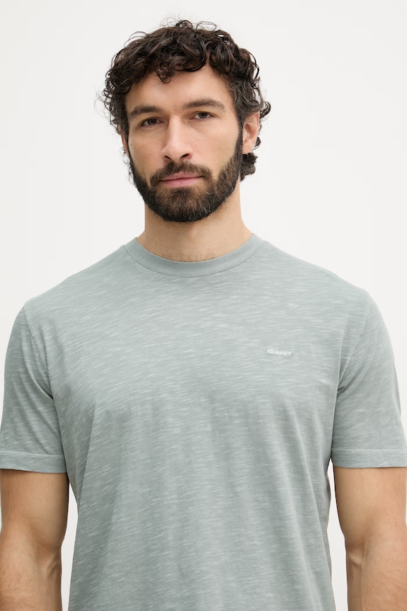 Gant t-shirt basic męski bawełniany turkusowy 2003419