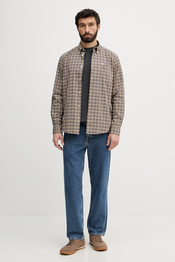 Gant basic majica kratkih rukava za muškarce od pamuka 2003419 siva SS26