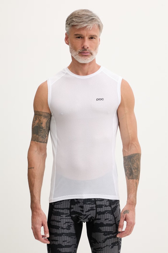 POC top męski Essential Layer Vest biały 58221