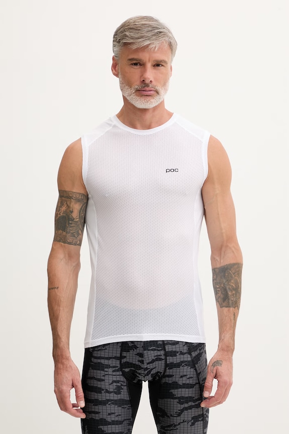 POC top męski Essential Layer Vest biały 58221