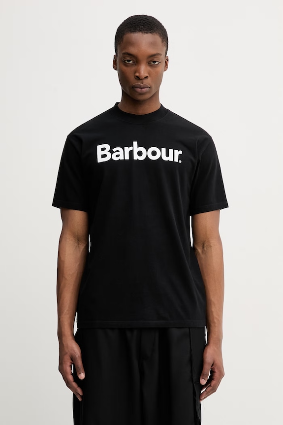 Barbour MTS1406BK31 t-shirt in cotone da uomo nero MTS1406BK31