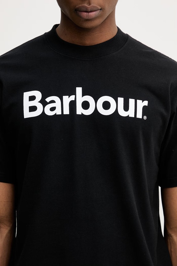 Barbour MTS1406BK31 t-shirt in cotone da uomo nero MTS1406BK31