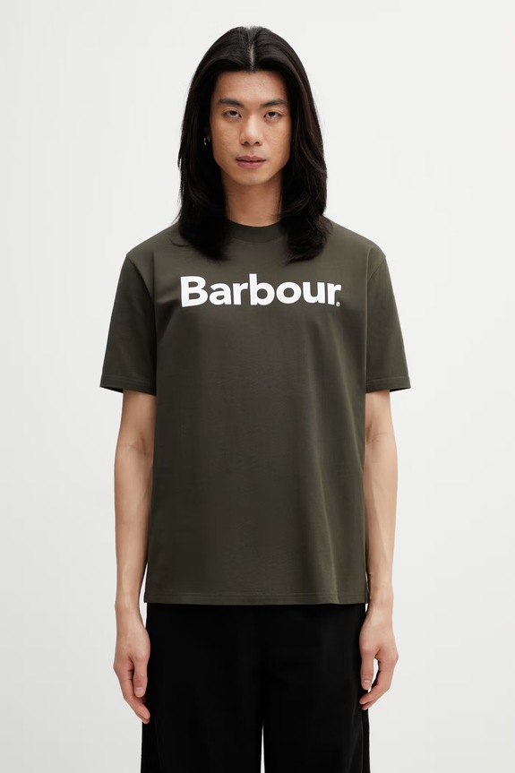 Barbour MTS1406GN13 tričko bavlněné pánské zelená MTS1406GN13