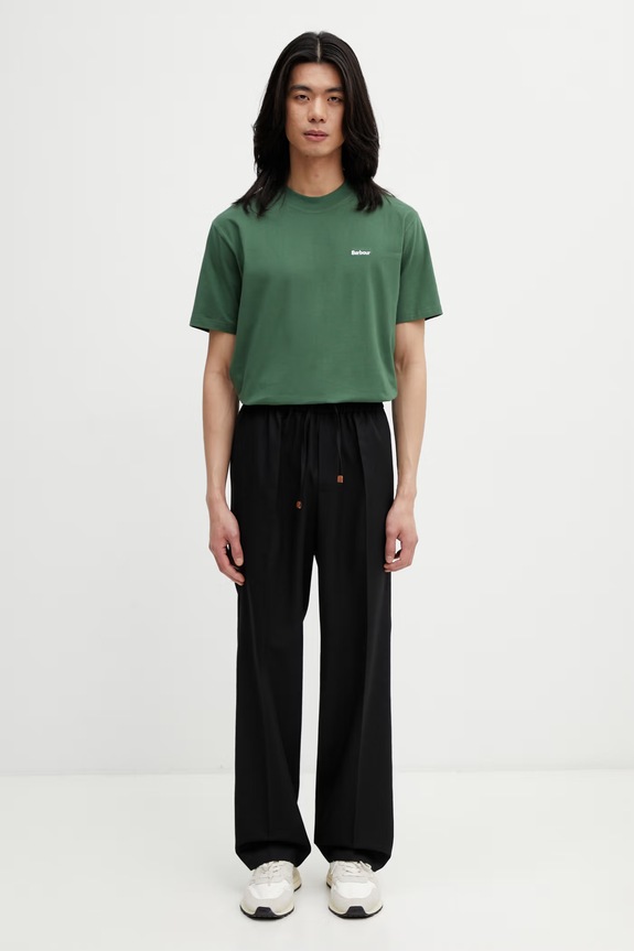 Barbour MTS1568GN18 T-shirt męski bawełniany MTS1568GN18 zielony