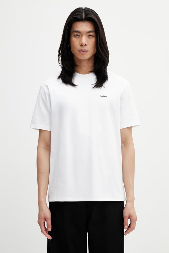 Barbour MTS1568WH11 футболка из хлопка для мужчин белый MTS1568WH11