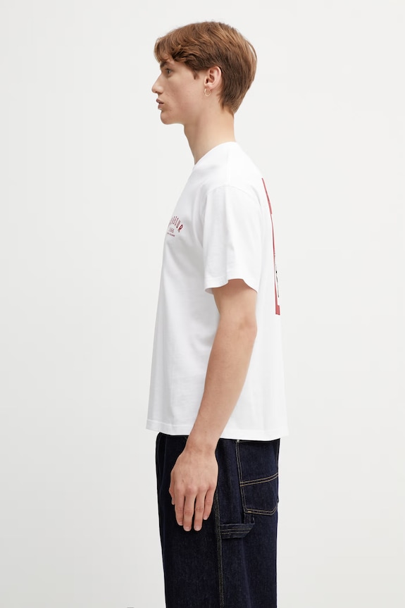 Barbour MTS1576WH11 t-shirt βαμβακερό Ανδρικό MTS1576WH11 λευκό SS26
