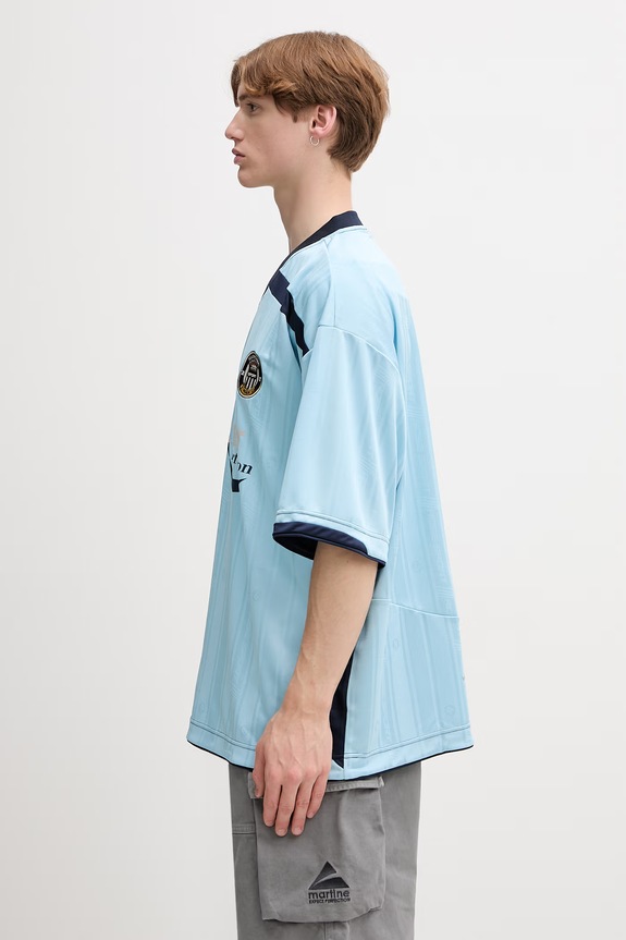 Martine Rose Football T-shirt męski 197JT14523 niebieski SS26