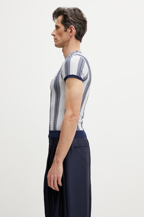 Martine Rose Logo t-shirt with viscose Men's 959YA12507 blue SS26
