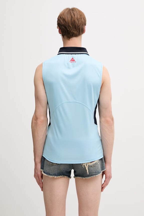 Odzież Martine Rose Shrunken Stretch Football top męski 125JT15523 niebieski