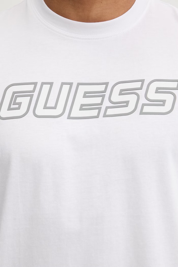 Bavlnené tričko Guess GUSTAVE Z6GI01.K2835 biela