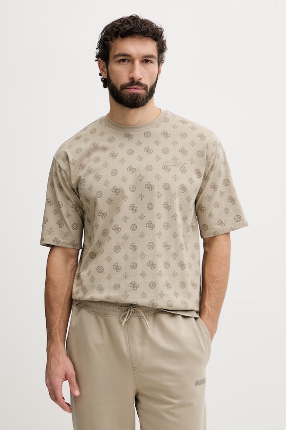 Guess tricou pentru bărbați bumbăcesc OVIDIO verde Z6GI07.K2852