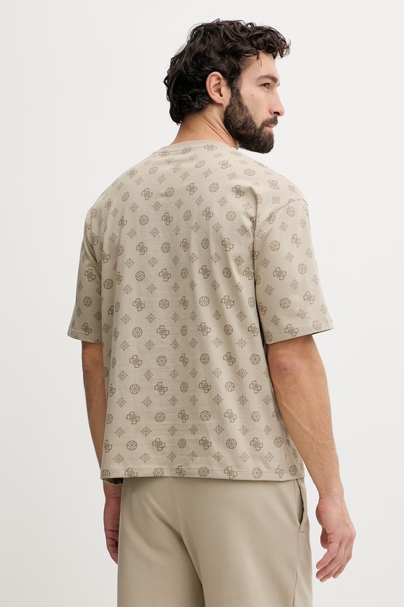 Îmbrăcăminte Guess tricou pentru bărbați bumbăcesc OVIDIO Z6GI07.K2852 verde