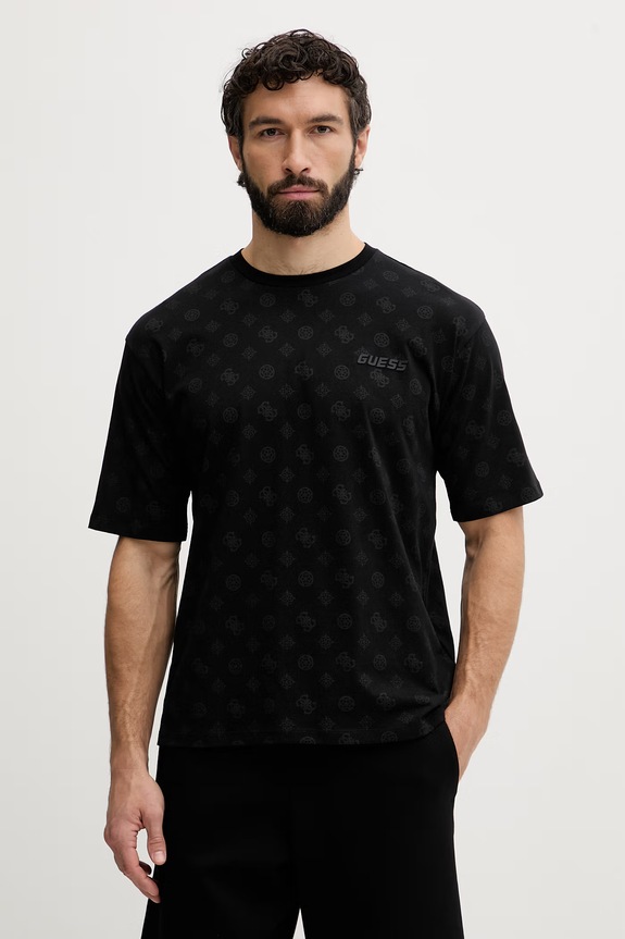 Guess tricou pentru bărbați, din bumbac OVIDIO negru Z6GI07.K2852