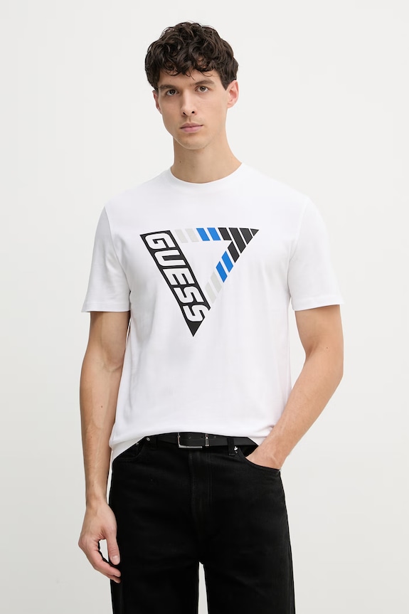 Guess t-shirt męski bawełniany FOLCO biały Z6GI09.K2859
