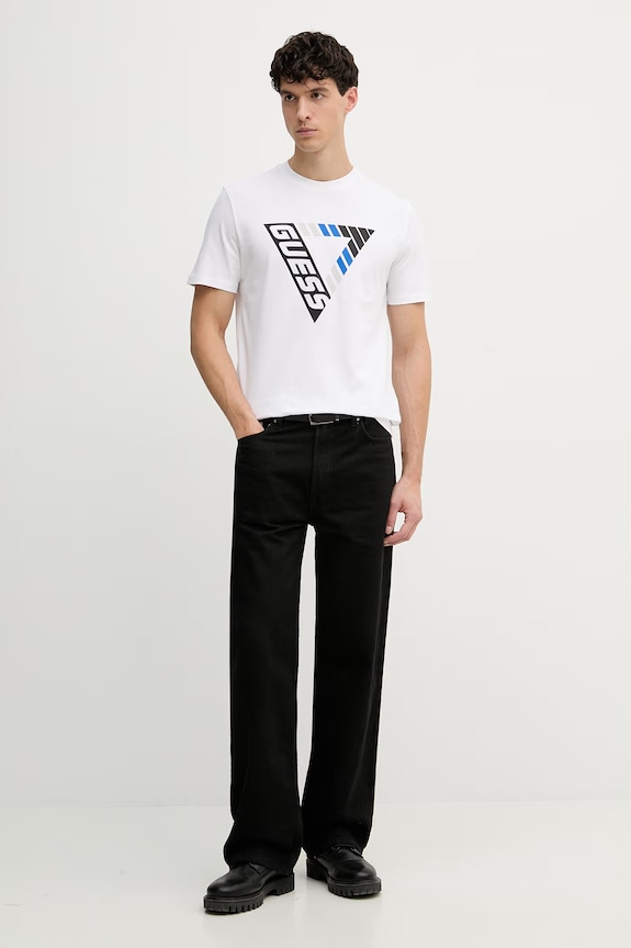 Guess t-shirt męski bawełniany FOLCO Z6GI09.K2859 biały SS26