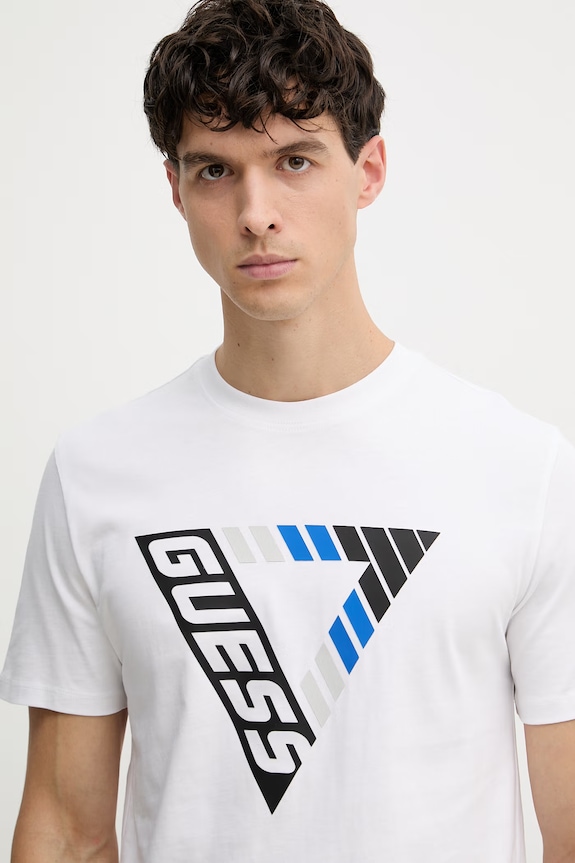 Guess t-shirt męski bawełniany FOLCO biały Z6GI09.K2859