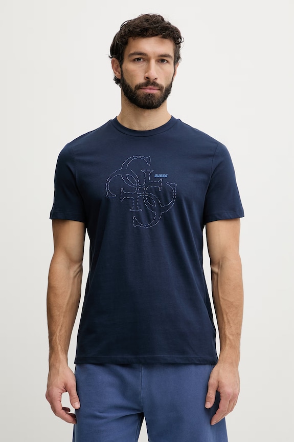Guess tricou bărbați din bumbac TIBERIO bleumarin Z6GI13.K2875