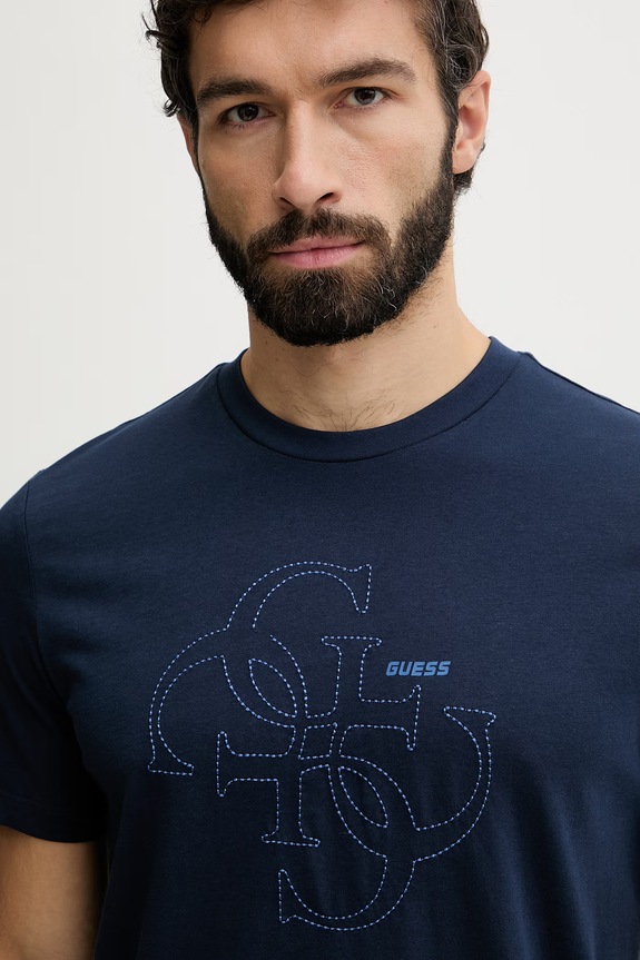 Guess tricou bărbați din bumbac TIBERIO bleumarin Z6GI13.K2875