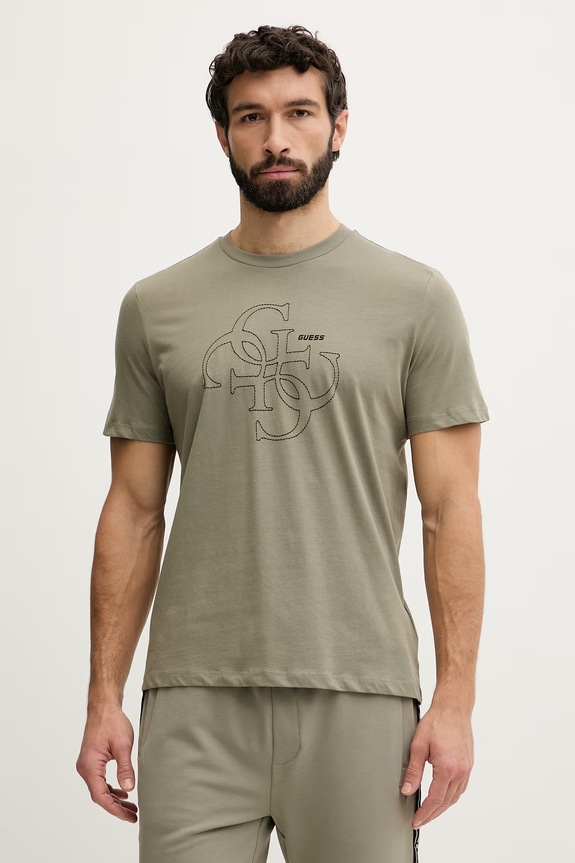 Guess tricou bărbătesc din bumbac TIBERIO verde Z6GI13.K2875